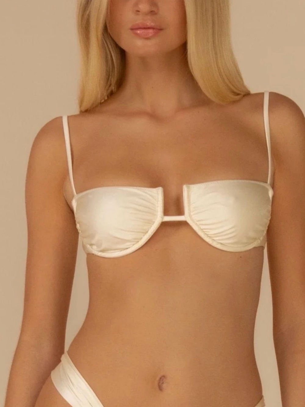 Montce Cream Silkie Simonette Bikini Top